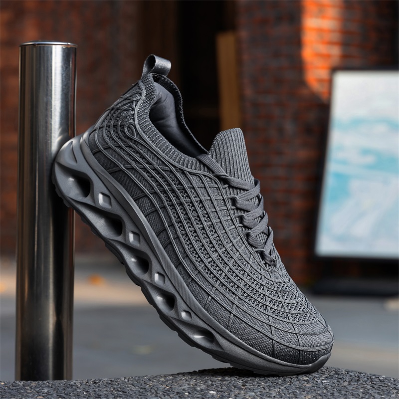 Men Wide Toe Box Diabetic Walk - огляд і ціна Knit Fabric Lace Up Sneakers