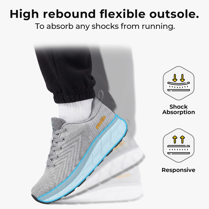 FitVille Mens Wide Fit Trainer - огляд і ціна Breathable Mesh Athletic Shoes