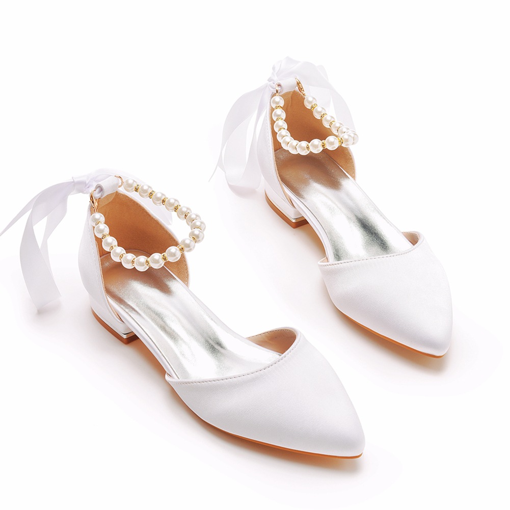 Wedding Shoes Bride Flat Heel  - огляд і ціна Sandals