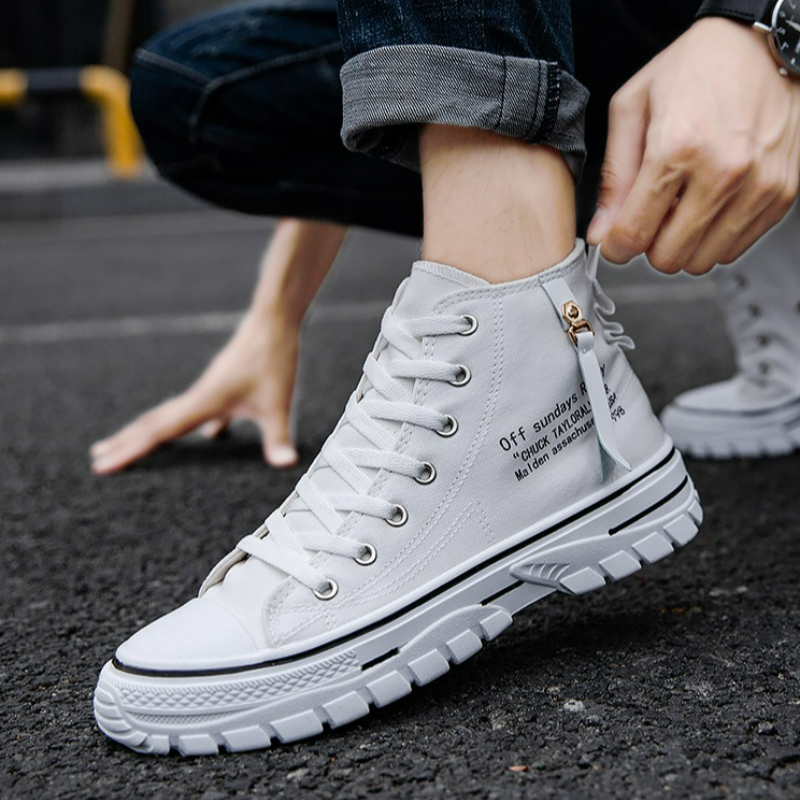 Men Shoes High-Top Canvas Shoe - огляд і ціна Breathable Mesh Athletic Shoes